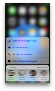 Utilisation du 3D Touch avec le Téléphone